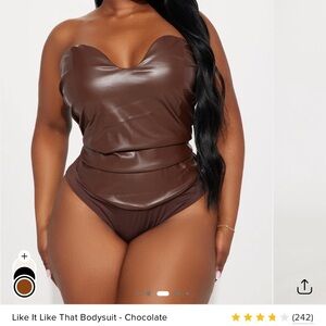 Like It Like That Bodysuit - Chocolate NWT